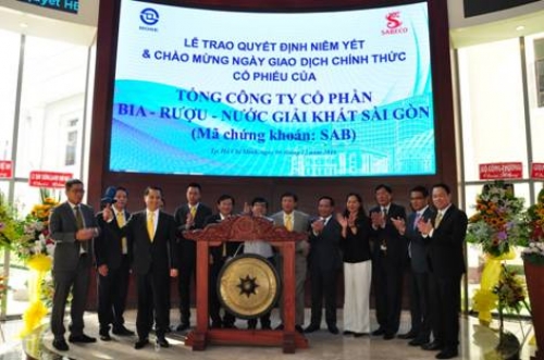Sabeco chính thức lên sàn với giá tham chiếu dự kiến là 110.000 đồng/cp