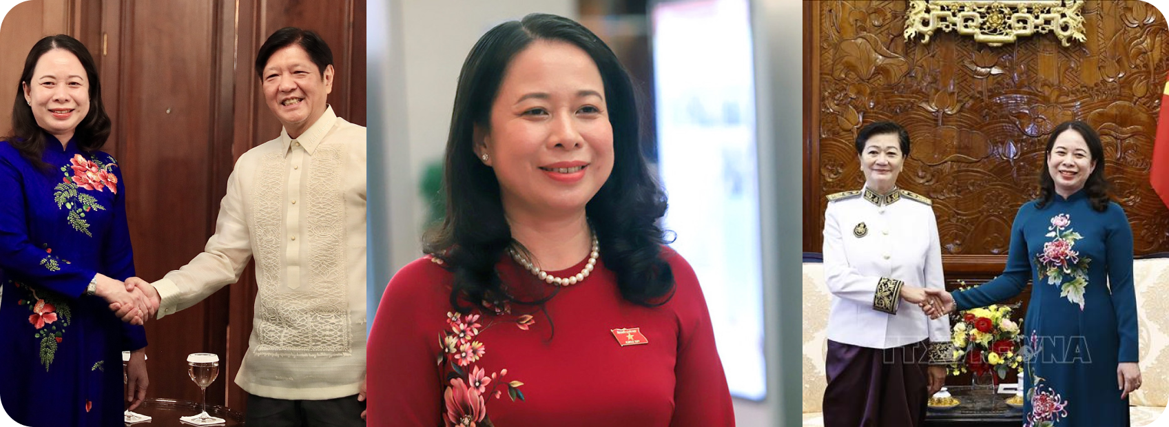 nhung nu lanh dao viet nam trong ta ao dai dan toc