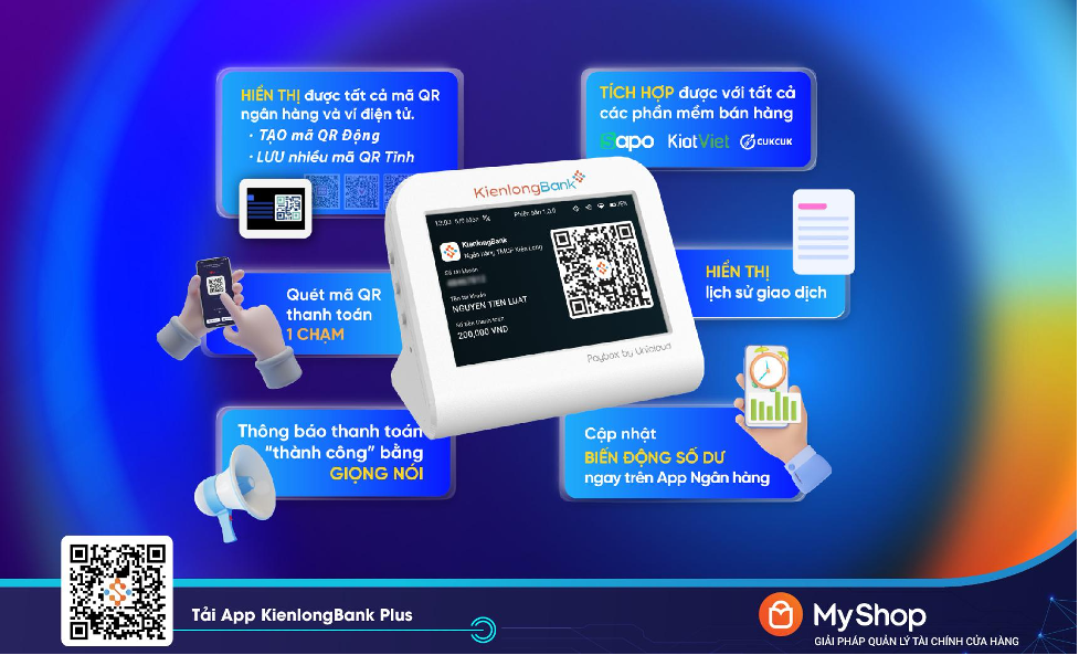 ung dung kienlongbank plus may do rieng tinh nang cho chu shop