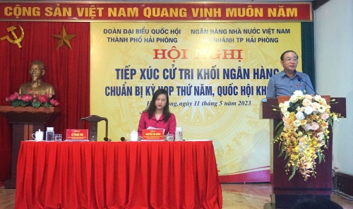 Đoàn Đại biểu Quốc hội thành phố Hải Phòng tiếp xúc cử tri ngành Ngân hàng doan dai bieu quoc hoi thanh pho hai phong tiep xuc cu tri nganh ngan hang