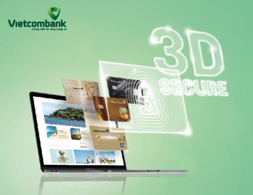 Vietcombank áp dụng 3D secure trong giao dịch thẻ Vietcombank áp dụng 3D secure trong giao dịch thẻ