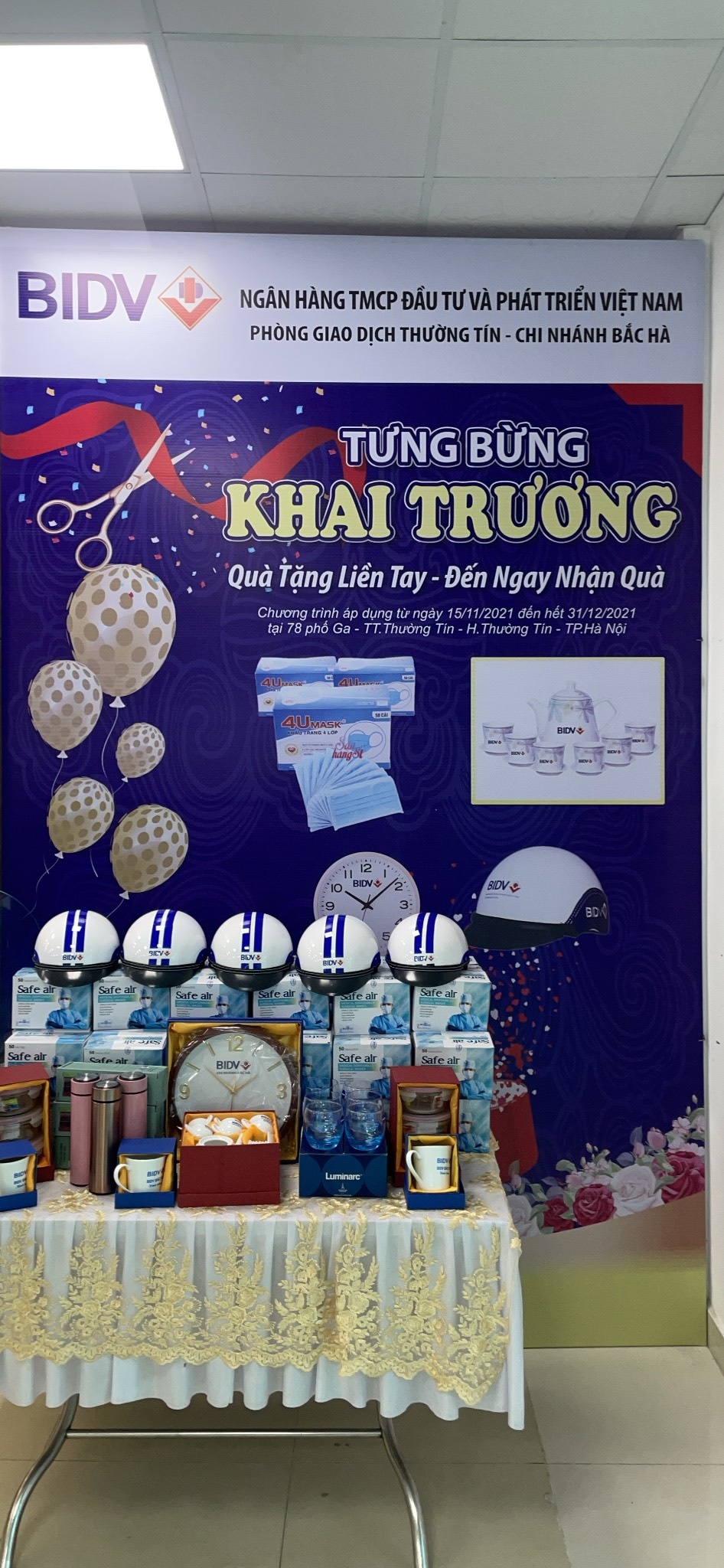 khai truong phong giao dich bidv thuong tin