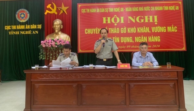 Nghệ An: Tháo gỡ khó khăn, vướng mắc trong thi hành án tín dụng ngân hàng nghe an thao go kho khan vuong mac trong thi hanh an tin dung ngan hang