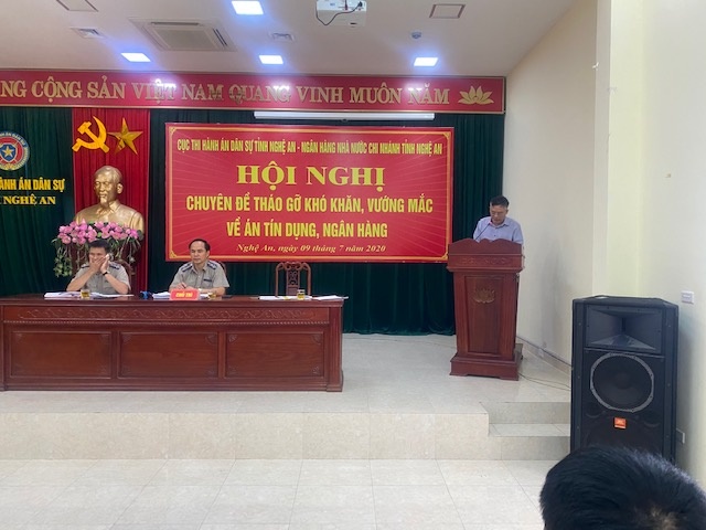 Nghệ An: Tháo gỡ khó khăn, vướng mắc trong thi hành án tín dụng ngân hàng nghe an thao go kho khan vuong mac trong thi hanh an tin dung ngan hang