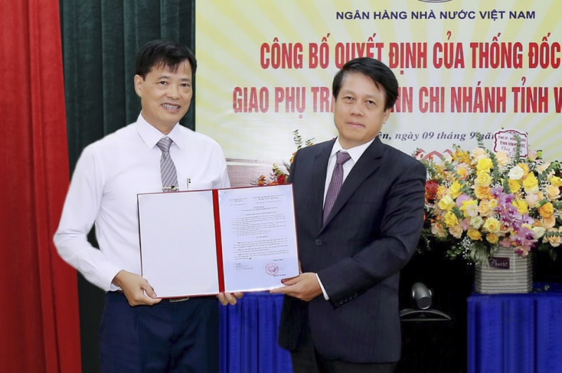 cong bo quyet dinh cua thong doc nhnn giao phu trach nhnn chi nhanh tinh vinh phuc