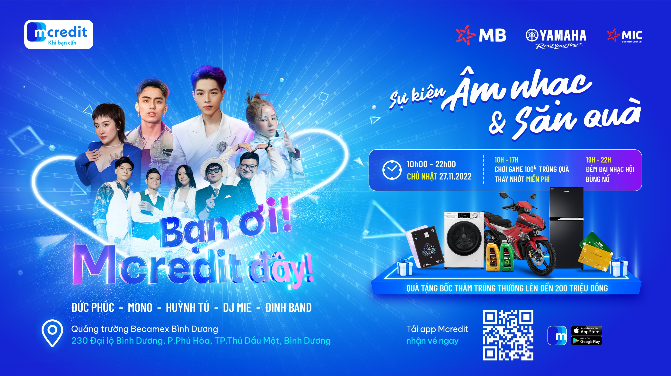 mcredit to chuc su kien am nhac mien phi danh tang nguoi lao dong tai binh duong