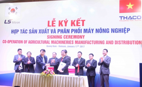 Thaco và LS Mtron hợp tác sản xuất, phân phối máy nông nghiệp