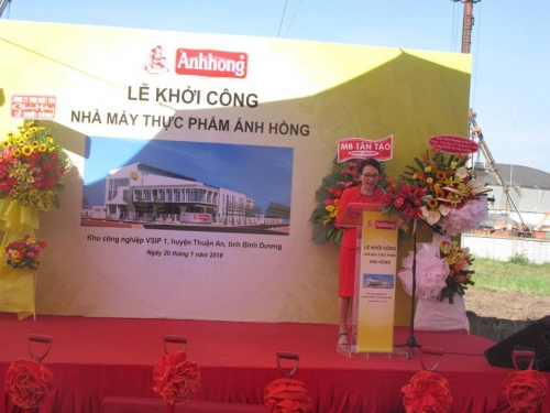 Khởi công Nhà máy thực phẩm Ánh Hồng hơn 65 tỷ đồng