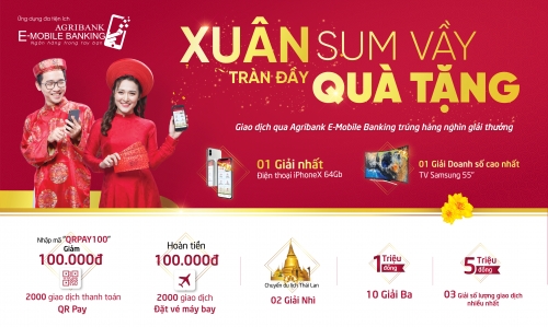 Nhiều ưu đãi khi trải nghiệm các tính năng trên Agribank E-Mobile Banking