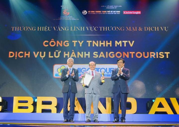 Saigontourist nhận giải thưởng Thương hiệu Vàng TP. Hồ Chí Minh