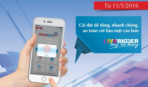 Đăng nhập VietinBank iPay bằng vân tay chỉ mất 1 giây Đăng nhập VietinBank iPay bằng vân tay chỉ mất 1 giây