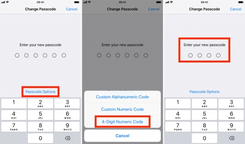 Chuyển passcode trên iPhone, iPad sang 4 số Chuyển passcode trên iPhone, iPad sang 4 số