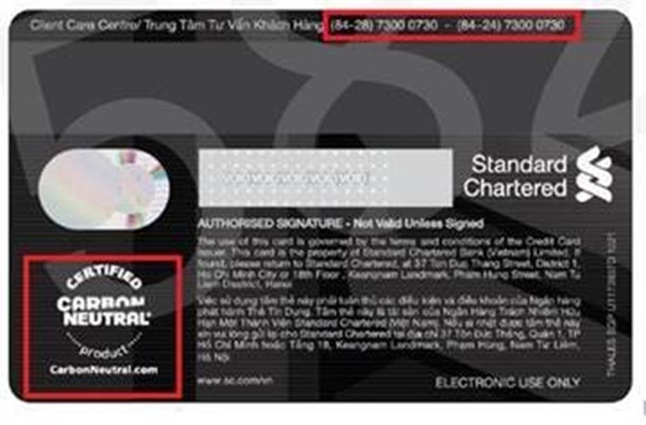 Standard Chartered Vietnam ra mắt dòng thẻ các-bon trung tính standard chartered vietnam ra mat dong the cac bon trung tinh