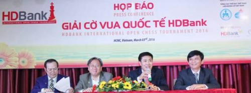 Giải Cờ vua Quốc tế HDBank 2016: Nâng mức giải thưởng lên 40.000 USD