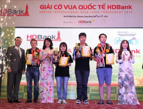 Kỳ thủ Whang Hao vô địch Giải Cờ vua Quốc tế HDBank 2016