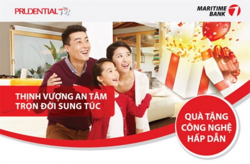 Cơ hội trúng Macbook Retina khi mua bảo hiểm Prudential tại Maritime Bank