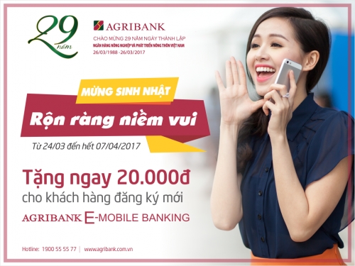 Mừng sinh nhật, rộn ràng niềm vui cùng Agribank E-Mobile Banking