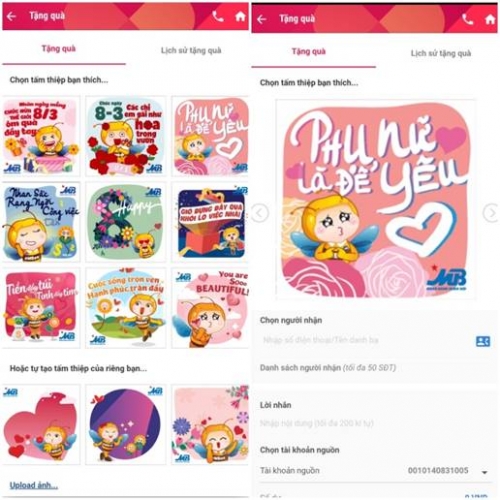 Mùng 8/3 không lo tặng quà với App MB Bank