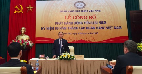Phát hành tiền lưu niệm nhân kỷ niệm 65 năm thành lập Ngân hàng Việt Nam