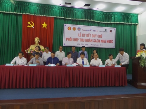 4 ngân hàng ký kết quy chế phối hợp thu NSNN trên địa bàn TP.Cần Thơ