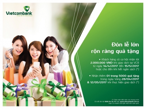 Đón lễ lớn, rộn ràng quà tặng cùng Vietcombank