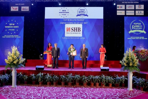 SHB lọt top 50 doanh nghiệp thịnh vượng xuất sắc Việt Nam 2017