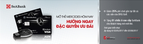 SeABank ưu đãi cho khách mở thẻ Mercedes Platinum
