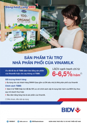 BIDV ra mắt sản phẩm dành riêng cho nhà phân phối Vinamilk