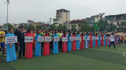 Khai mạc Cúp bóng đá Mùa xuân ngành Ngân hàng Hà Nội 2018