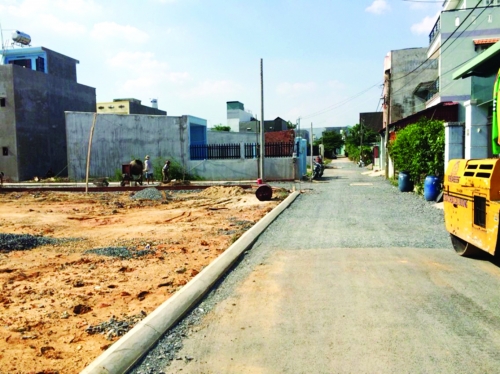 Đất nền nhà phố vùng ven bị “thổi” giá