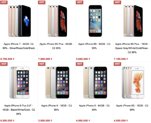 iPhone đời cũ tiếp tục rớt giá iPhone đời cũ tiếp tục rớt giá