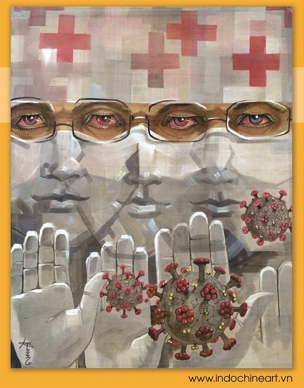 Đấu giá tranh vì các “chiến sĩ tuyến đầu” Đấu giá tranh vì các “chiến sĩ tuyến đầu”