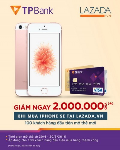 Nhận voucher giảm giá 2 triệu đồng khi mua iPhone SE tại lazada.vn Nhận voucher giảm giá 2 triệu đồng khi mua iPhone SE tại lazada.vn