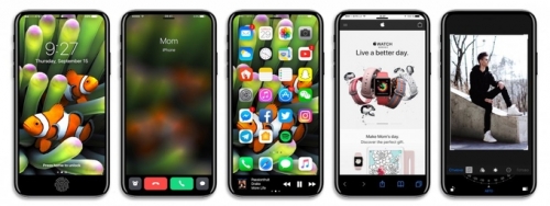 Giao diện iPhone 8 sẽ như nào nếu có màn hình vô cực Giao diện iPhone 8 sẽ như nào nếu có màn hình vô cực