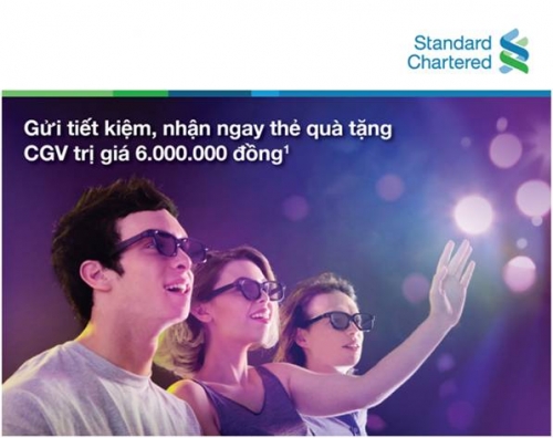 Nhận Thẻ quà tặng CGV khi gửi tiền tại Standard Chartered Việt Nam Nhận Thẻ quà tặng CGV khi gửi tiền tại Standard Chartered Việt Nam