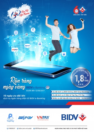 Vô vàn các ưu đãi hấp dẫn với BIDV e-Banking