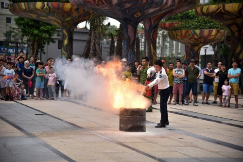 Tập huấn công tác PCCC cho cư dân khu đô thị TNR GoldMark City