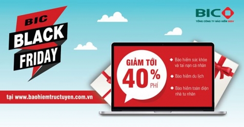 BIC Black Friday: Giảm phí sốc nhiều sản phẩm bảo hiểm qua kênh trực tuyến