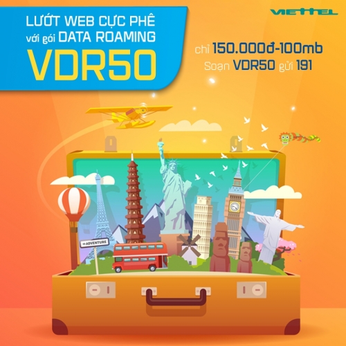 Viettel ra mắt gói cước Data Roaming giảm 99% cước cho thuê bao trả sau Viettel ra mắt gói cước Data Roaming giảm 99% cước cho thuê bao trả sau