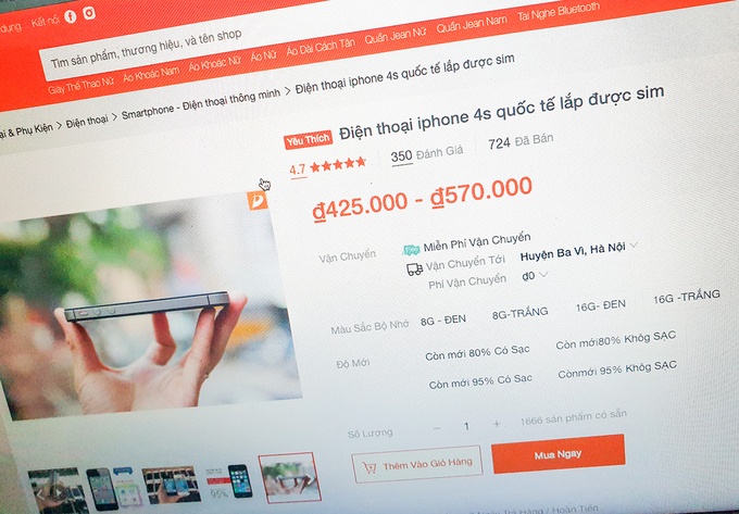 iPhone đời cũ giá 400.000 đồng bán tràn lan iPhone đời cũ giá 400.000 đồng bán tràn lan