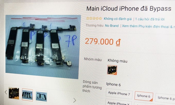 Bảng mạch iPhone bán công khai Bảng mạch iPhone bán công khai