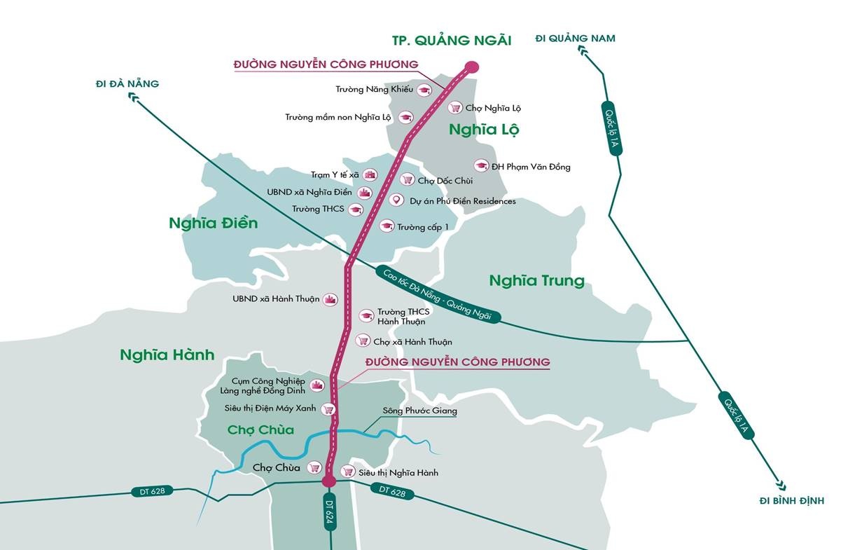 Đường Nguyễn Công Phương, từ con đường khói bụi đến đại lộ cửa ngõ TP. Quảng Ngãi duong nguyen cong phuong tu con duong khoi bui den dai lo cua ngo tp quang ngai