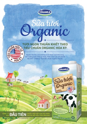 Vinamilk ra mắt sản phẩm sữa tươi organic tiêu chuẩn USDA Hoa Kỳ Vinamilk ra mắt sản phẩm sữa tươi organic tiêu chuẩn USDA Hoa Kỳ