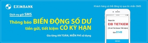 An toàn với dịch vụ thông báo số dư các tài khoản tiền gửi có kỳ hạn của Eximbank An toàn với dịch vụ thông báo số dư các tài khoản tiền gửi có kỳ hạn của Eximbank