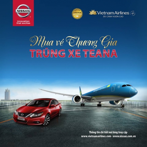 Vietnam Airlines triển khai chương trình “Mua vé Thương gia, trúng xe Teana” Vietnam Airlines triển khai chương trình “Mua vé Thương gia, trúng xe Teana”