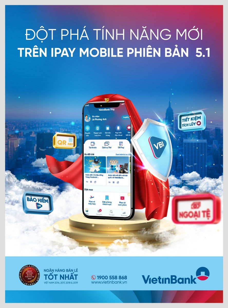 Đột phá tính năng với phiên bản mới nhất VietinBank iPay Mobile 5.1 dot pha tinh nang voi phien ban moi nhat vietinbank ipay mobile 51