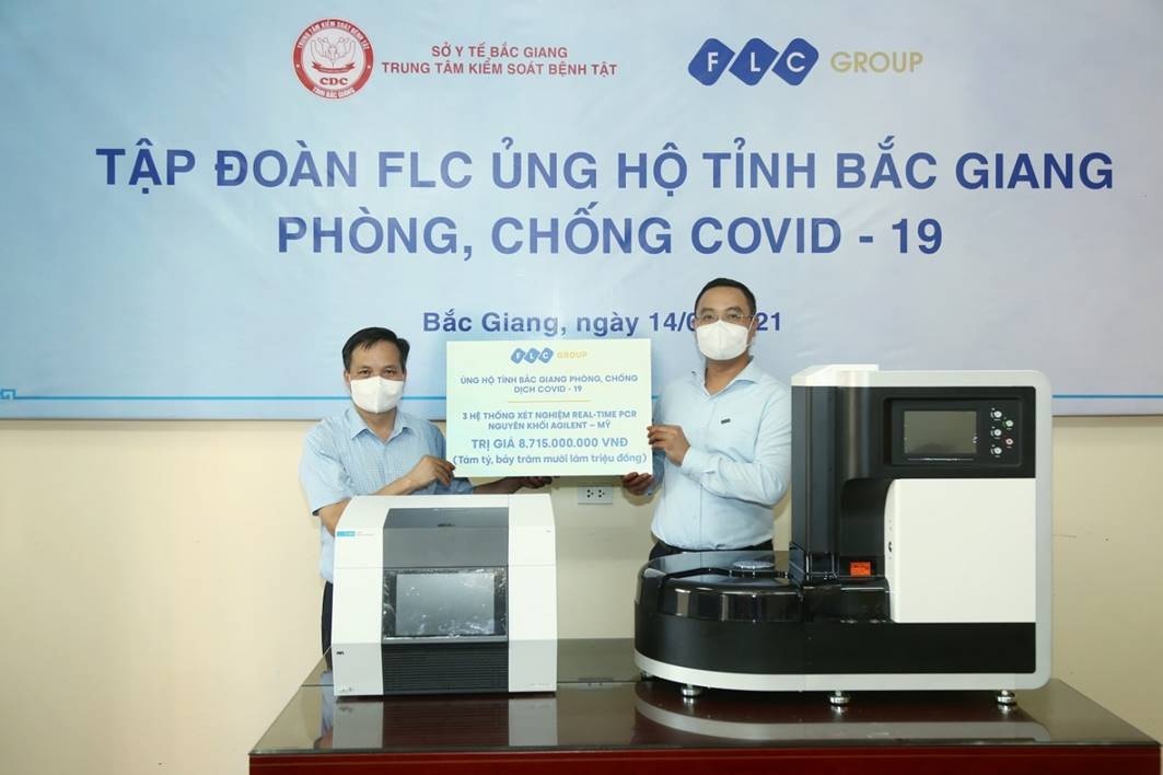 Tập đoàn FLC trao tặng Bắc Giang 3 hệ thống xét nghiệm COVID-19 trị giá gần 9 tỷ đồng tap doan flc trao tang bac giang 3 he thong xet nghiem covid 19 tri gia gan 9 ty dong