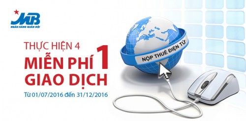 MB ưu đãi khách nộp thuế điện tử