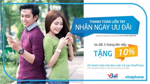 Thanh toán liền tay, nhận ngay ưu đãi với VinaPhone và VNPAY