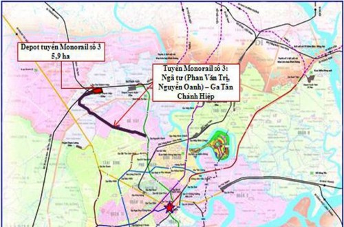 TP.HCM dự kiến đầu tư hơn 8.000 tỷ đồng làm tuyến tàu điện một ray